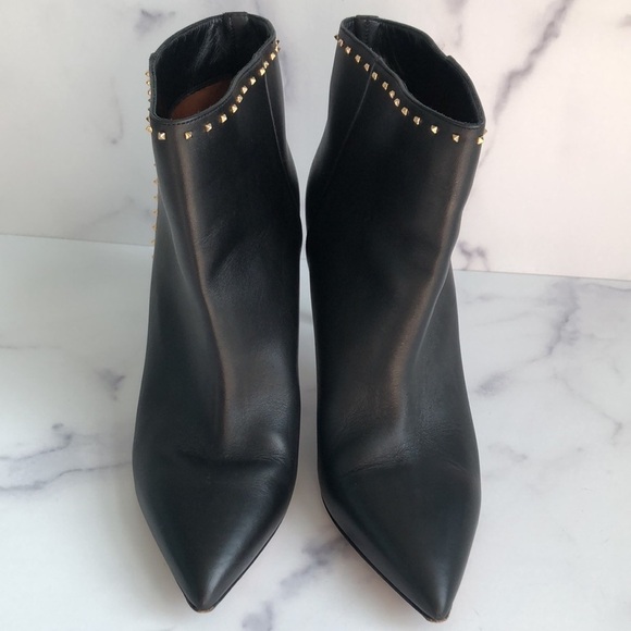 Valentino Garavani Rockstud Leather Heeled Ankle Booties Blk EU 39/ US Size 9 - Picture 16 of 16